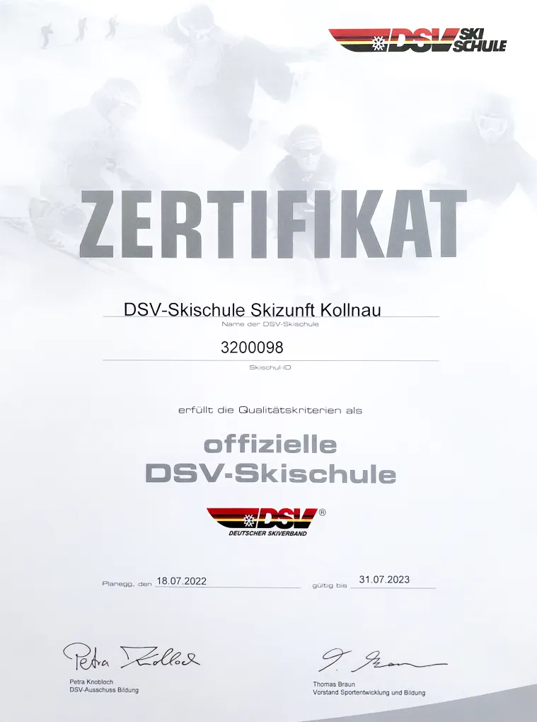 DSV-Skischule Zertifizierung